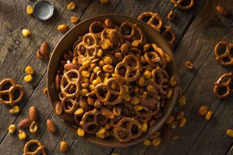 Flavor X Fire Sweet & Sassy Smoked Chex Mix, a smoky and savory snack mix with a hint of sweetness, featuring a blend of chex, pretzels, and seasonings, crafted for a bold flavor experience.